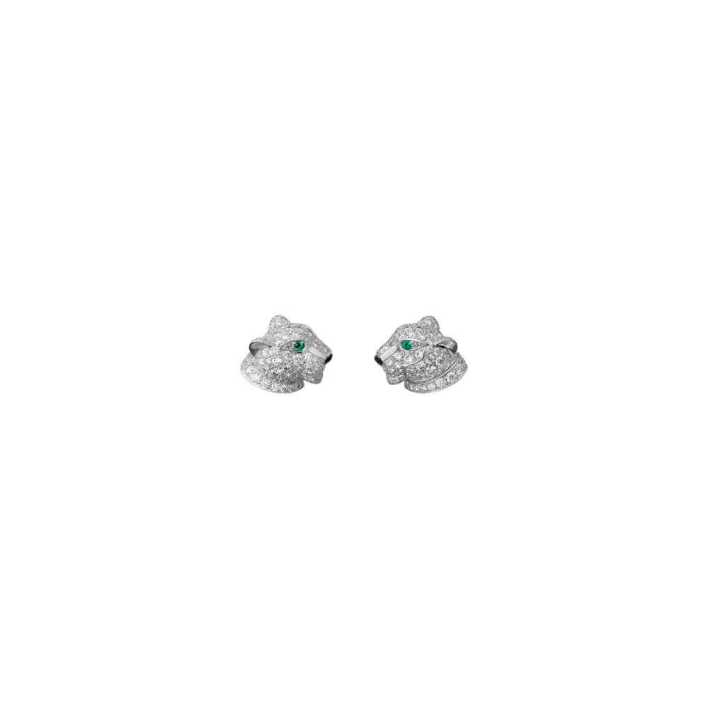 ARETES PANTHERE SILVER ZIRCONIAS
