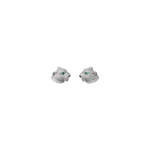 ARETES PANTHERE SILVER ZIRCONIAS