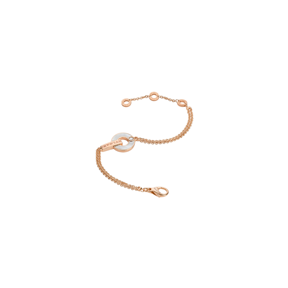 PULSERA BV ROSEGOLD PEARL ZIRCONIA