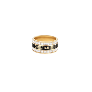 ANILLO CD GOLD BLACK CON ZIRCONIA ANCHO