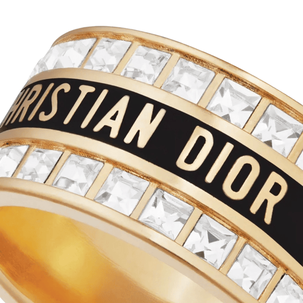 ANILLO CD GOLD BLACK CON ZIRCONIA ANCHO