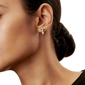 ARETES T SILVER LISO