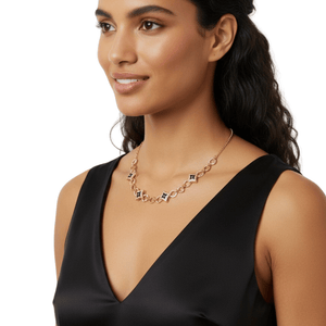 COLLAR LV INSIGNIAS BLOSSOM GOLD BLACK