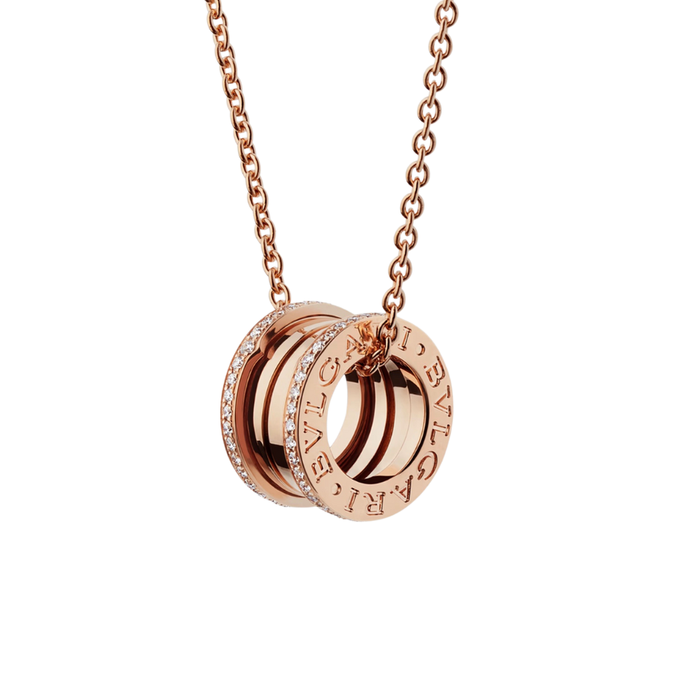 COLLAR BV ROSEGOLD CON ZIRCONIA ALREDEDOR