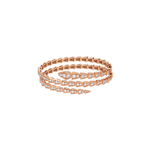 PULSERA DOS VUELTAS SERPENTI ROSEGOLD CON ZIRCONIA