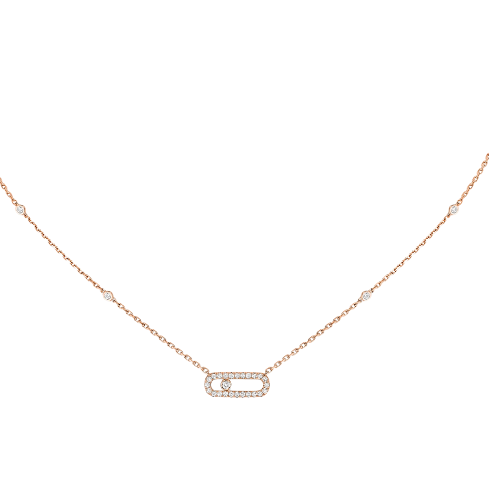COLLAR MSS ROSEGOLD CON ZIRCONIA