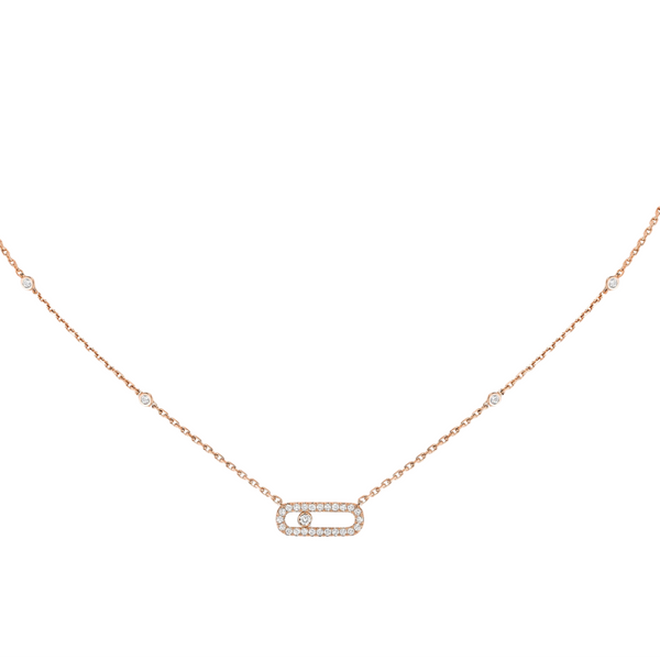 COLLAR MSS ROSEGOLD CON ZIRCONIA