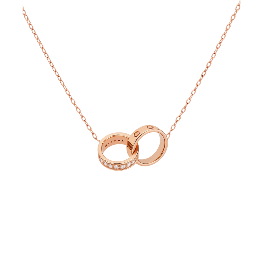COLLAR LOVE ROSEGOLD CON ZIRCONIA