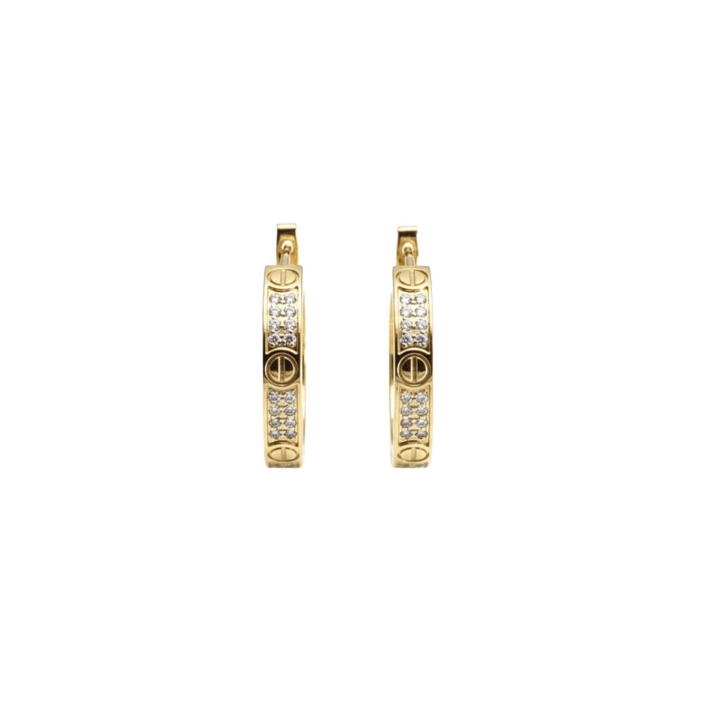 ARETES LOVE CON MICRO ZIRCONIAS GOLD C
