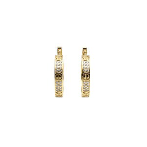 ARETES LOVE CON MICRO ZIRCONIAS GOLD C