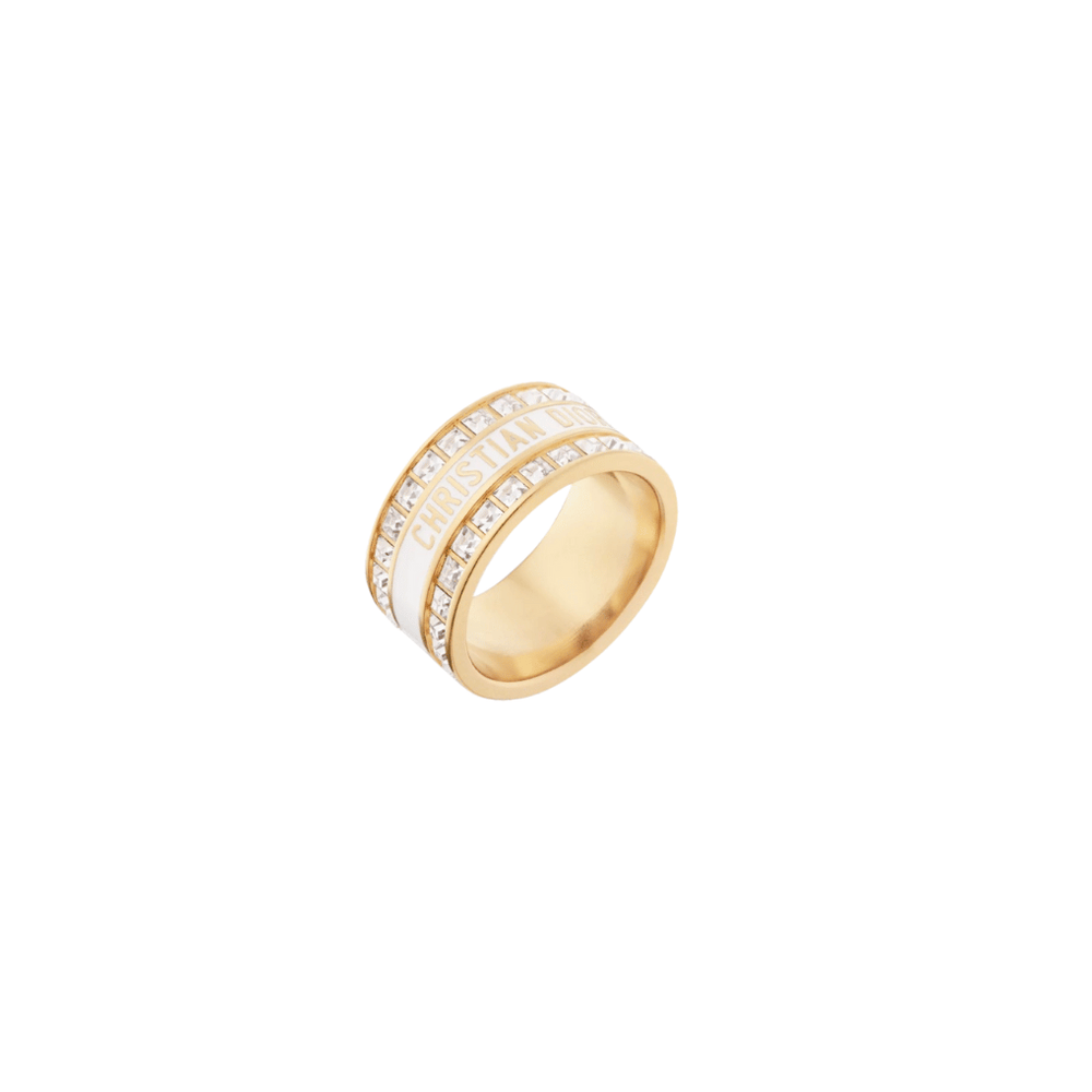 ANILLO CD GOLD WHITE CON ZIRCONIA