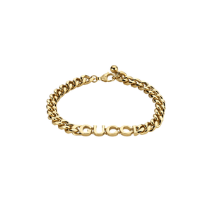 PULSERA GC SCRIPT DE CADENA GOLD