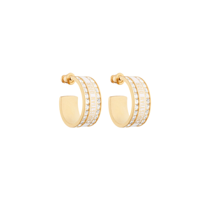 ARETES CD GOLD WHITE CON ZIRCONIA