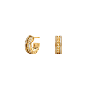 ARETES B ZERO 1 GOLD CON ZIRCONIA