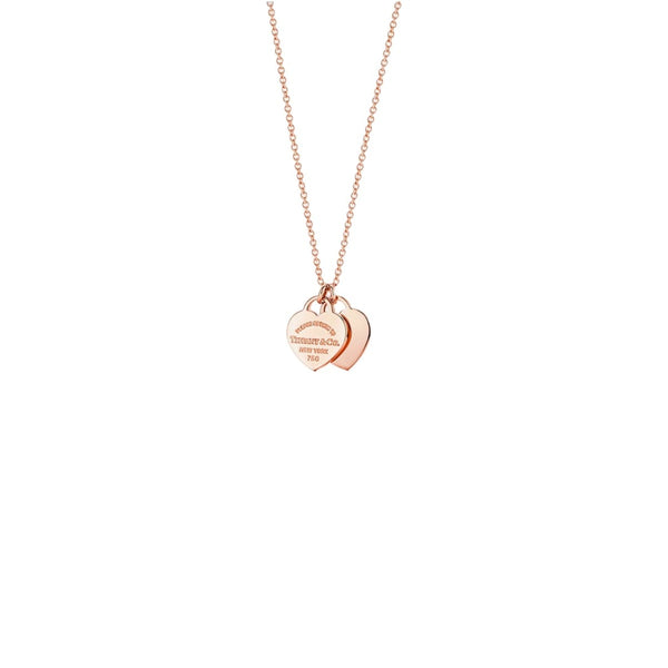 COLLAR DOBLE PLACA ROSEGOLD