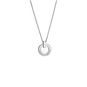 COLLAR ROUND T SILVER CON ZIRCONIAS