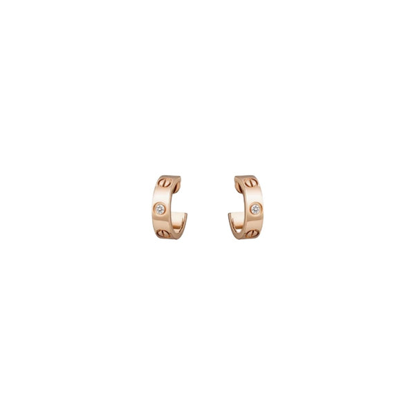 ARETES LOVE ROSEGOLD CON ZIRCONIA