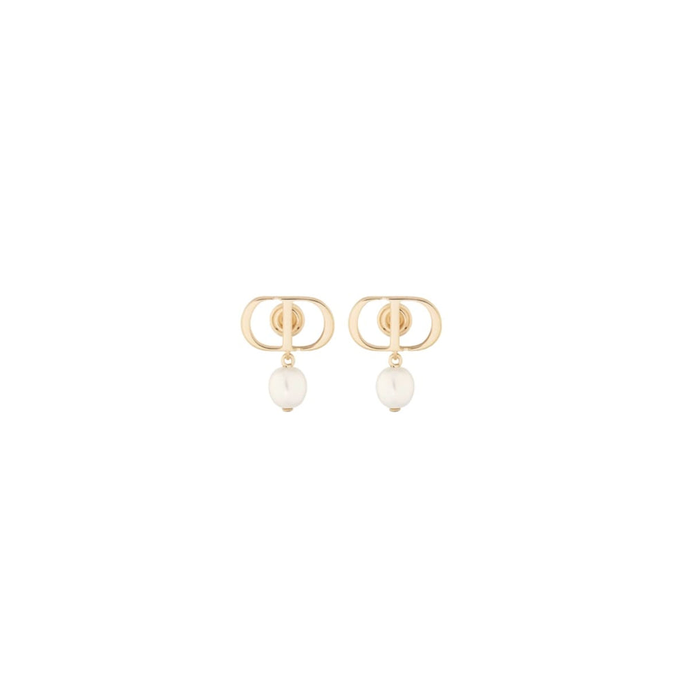 ARETES CD GOLD CON PERLA COLGANTE