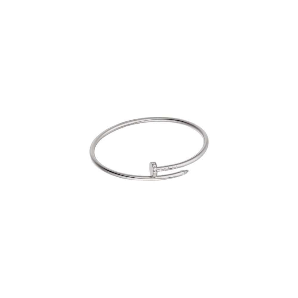 PULSERA CLAVO SILVER DELGADA CON ZIRCONIA