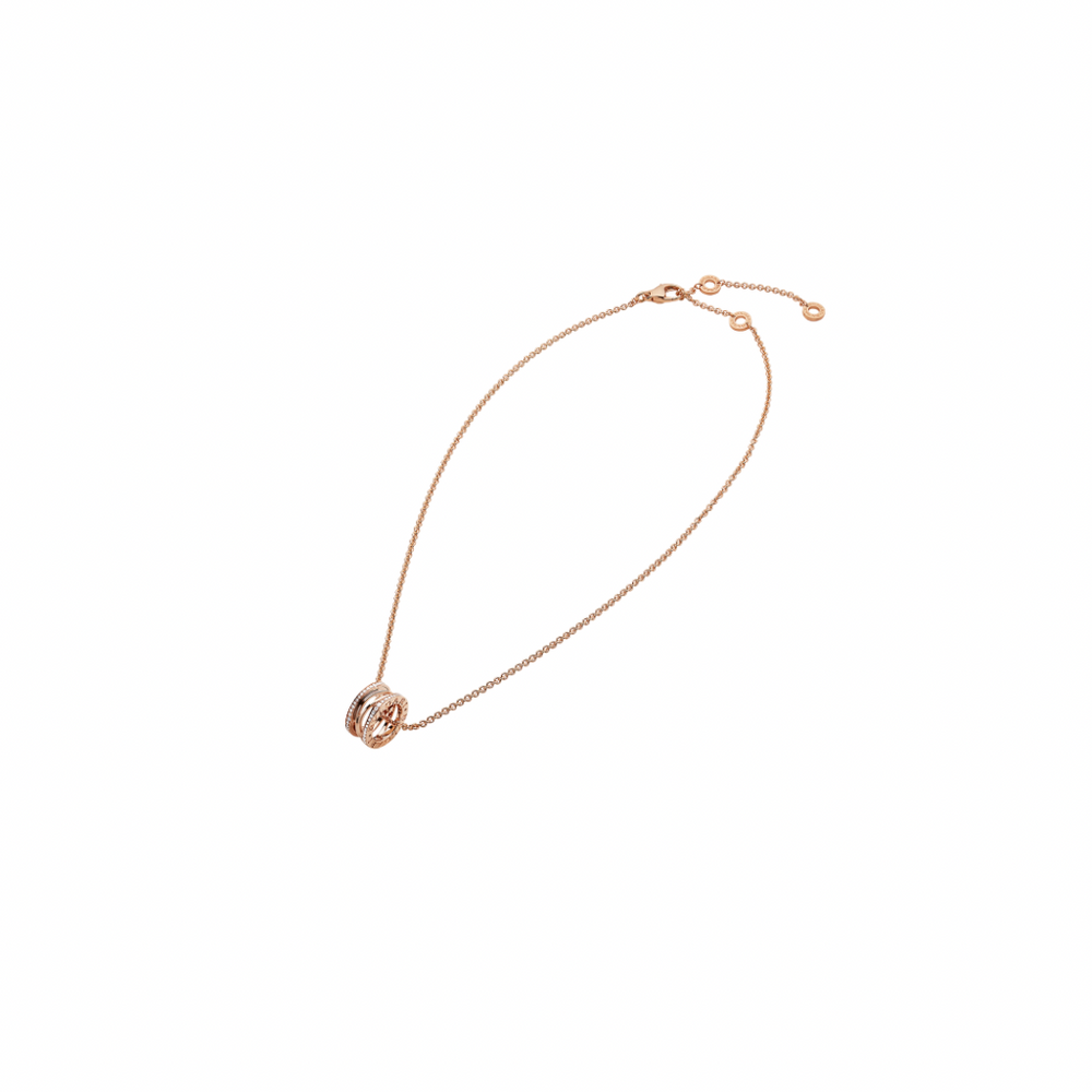 COLLAR BV ROSEGOLD CON ZIRCONIA ALREDEDOR