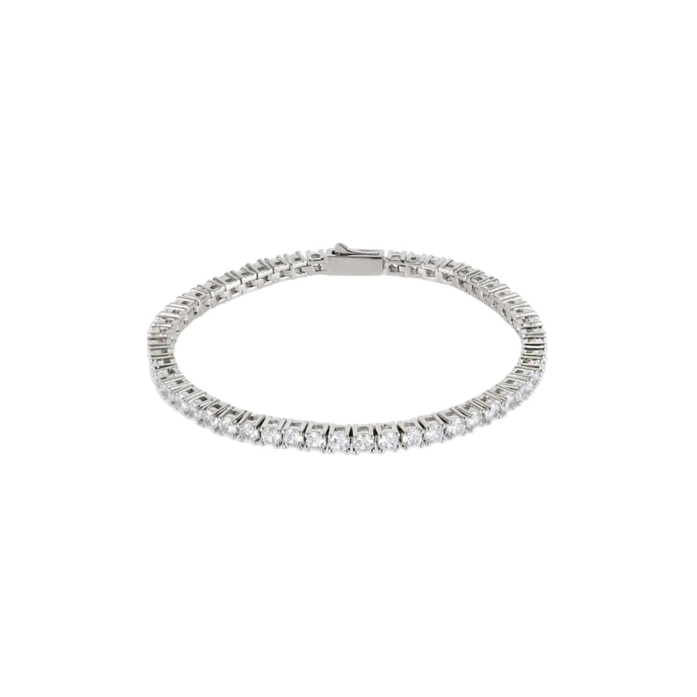 PULSERA TENNIS DE BRILLOS SILVER