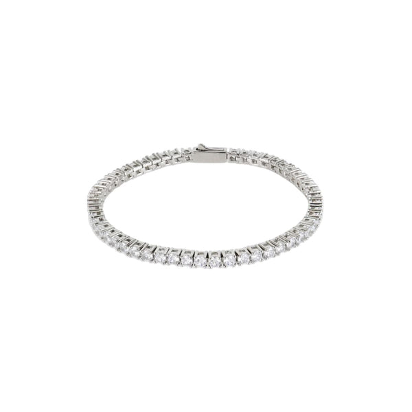 PULSERA TENNIS DE BRILLOS SILVER