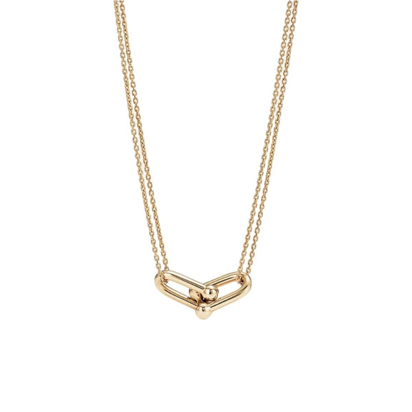 COLLAR ESLABON DOBLE CADENA GOLD