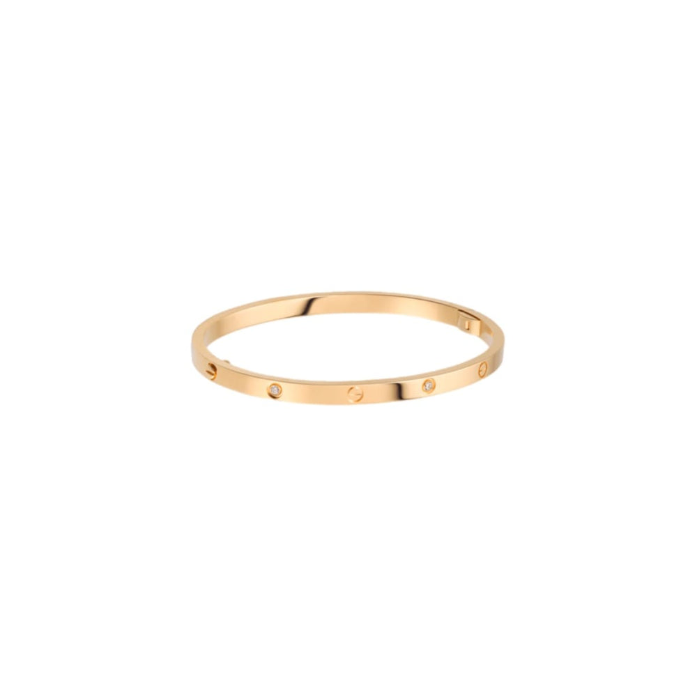 PULSERA LOVE DELGADA GOLD CON ZIRCONIA
