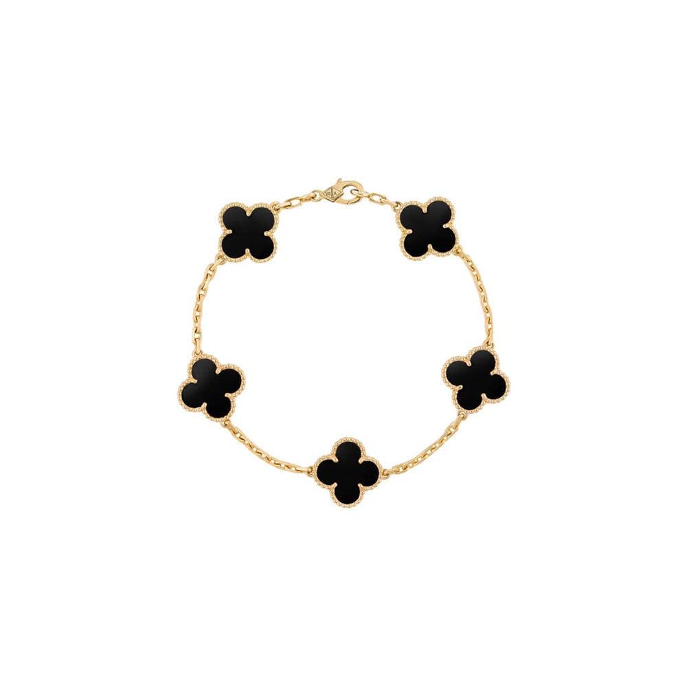 PULSERA TREBOL GOLD BLACK VF