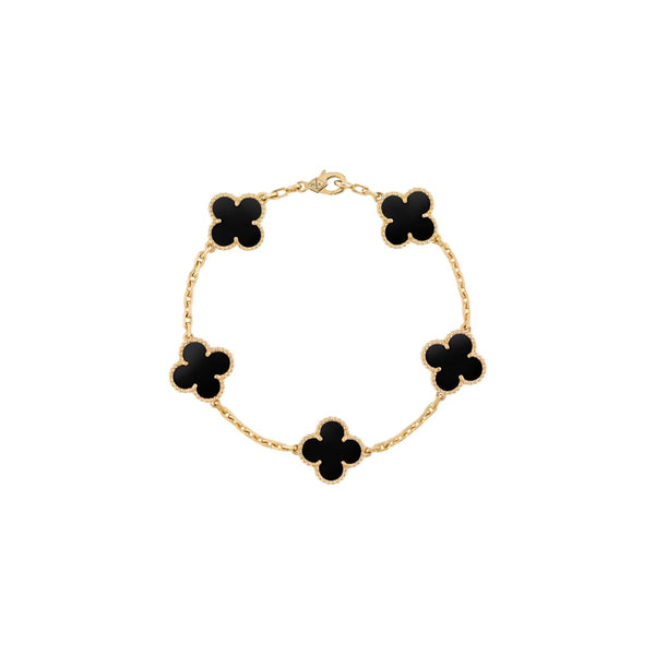 PULSERA TREBOL GOLD BLACK VF