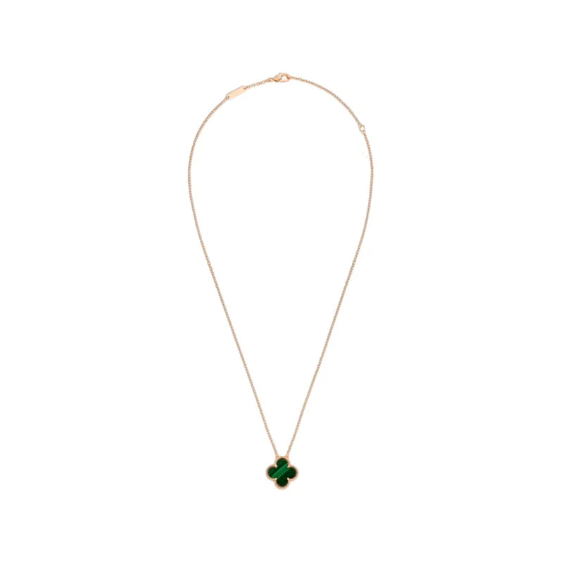 COLLAR TREBOL GREEN-ROSE GOLD