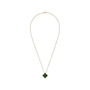 COLLAR TREBOL GREEN-ROSE GOLD