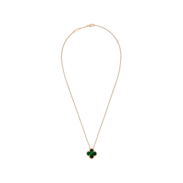 COLLAR TREBOL GREEN-ROSE GOLD