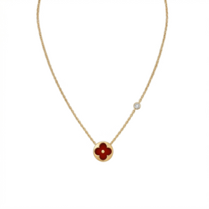 COLLAR SUN RED BLOSSOM GOLD