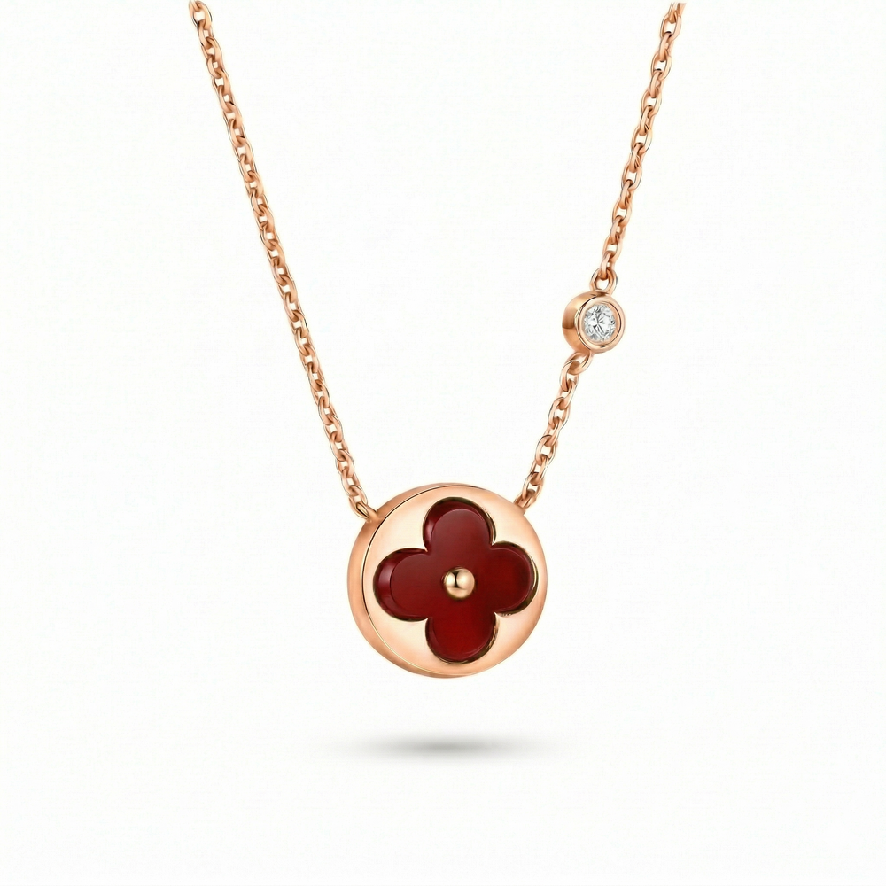 COLLAR SUN RED BLOSSOM ROSE GOLD