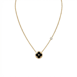 COLLAR SUN BLACK BLOSSOM GOLD