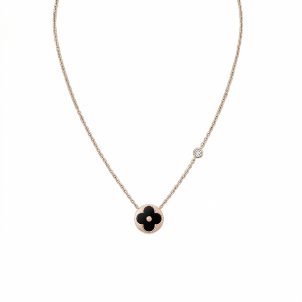 COLLAR SUN BLACK BLOSSOM ROSE GOLD