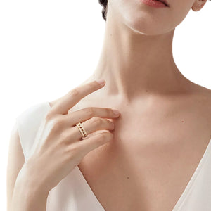 ANILLO ANCHO TRUE T GOLD