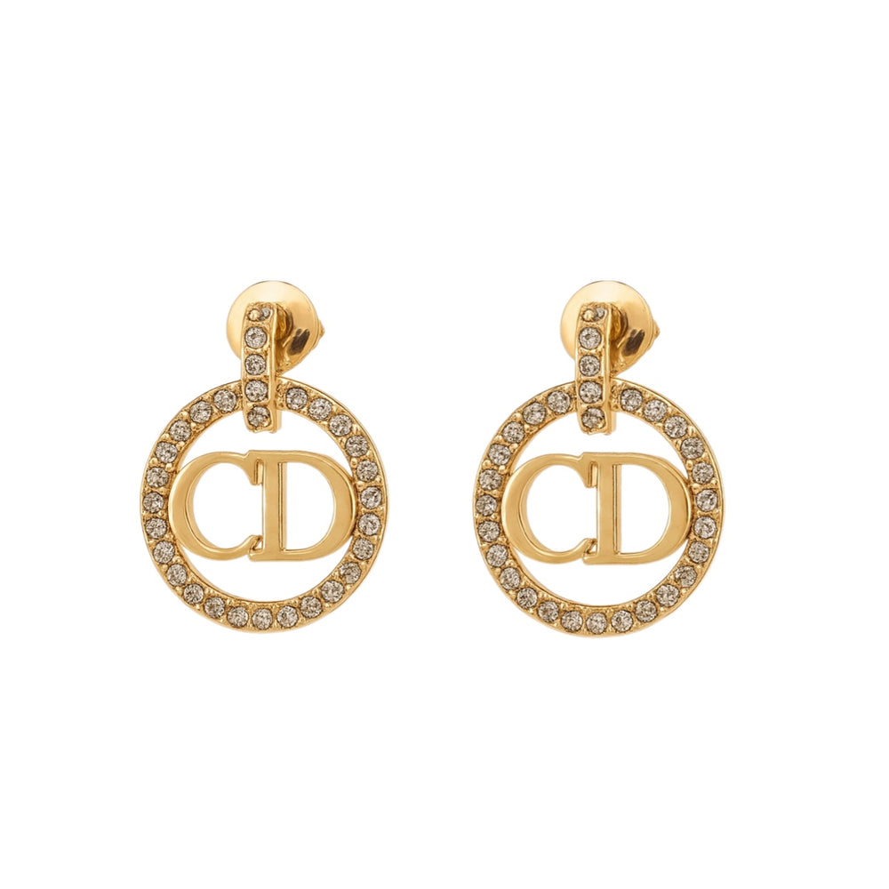 ARETES CD ROUND LOGO CON ZIRCONIAS