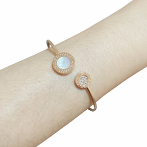 PULSERA BV ROSEGOLD WHITE CON ZIRCONIA