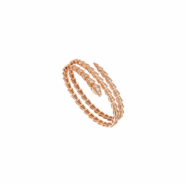 PULSERA DOS VUELTAS SERPENTI ROSEGOLD CON ZIRCONIA