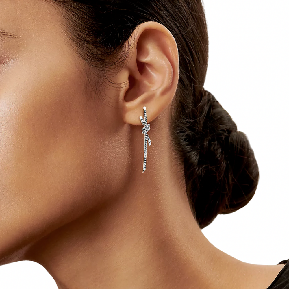 ARETES KNOT SILVER CON ZIRCONIA