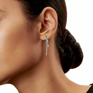 ARETES KNOT SILVER CON ZIRCONIA