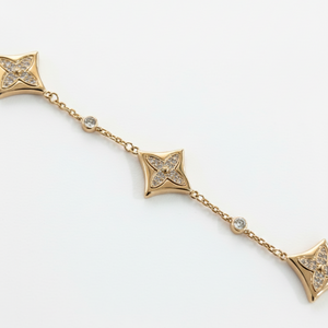 PULSERA LV FLOWER ROSEGOLD CON ZIRCONIAS