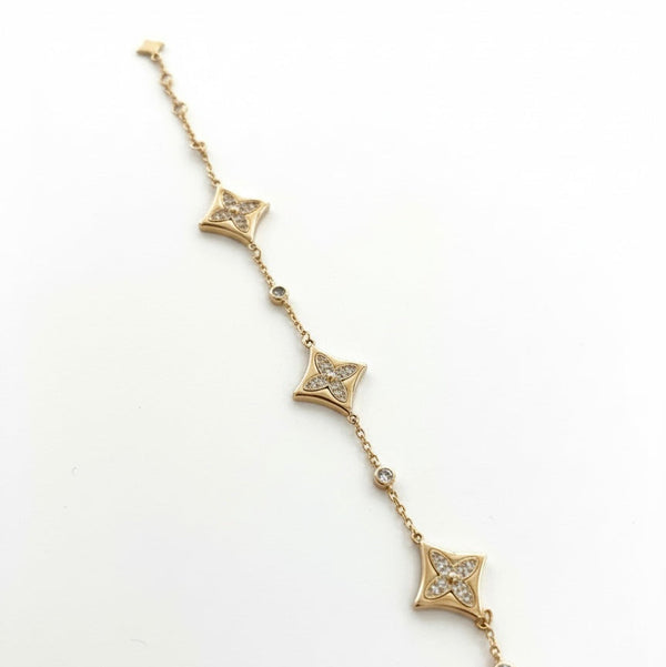 PULSERA LV FLOWER ROSEGOLD CON ZIRCONIAS