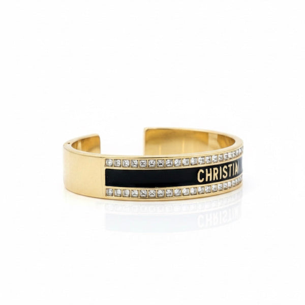 BRAZALETE CD ZIRCONIAS GOLD-BLACK