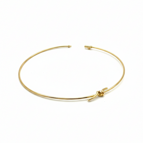 CHOKER KNOT ZIRCONIAS GOLD