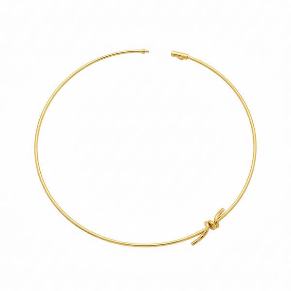 CHOKER KNOT ZIRCONIAS GOLD
