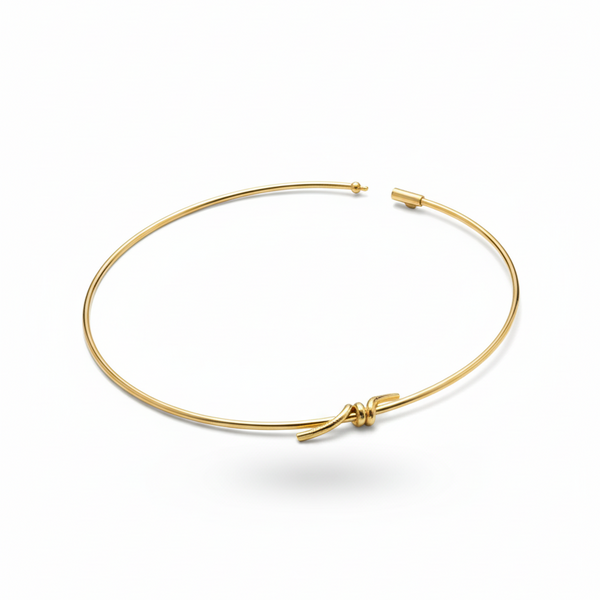 CHOKER KNOT ZIRCONIAS GOLD