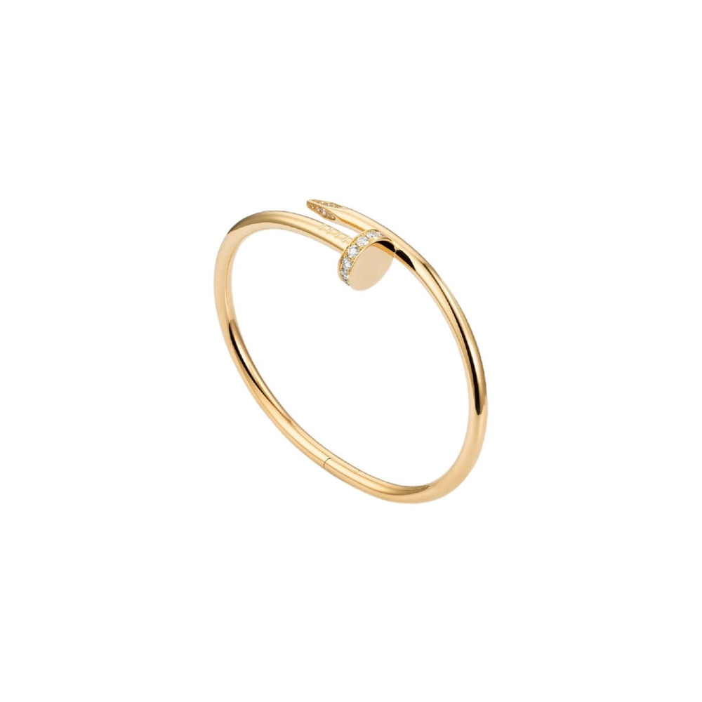 PULSERA CLAVO JUSTE UN CLOU CON ZIRCONIA GOLD